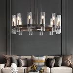 Ravelle Clear Glass Round Chandelier 60"