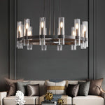 Ravelle Clear Glass Round Chandelier 48"