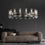 Ravelle Clear Glass Round Chandelier 36"