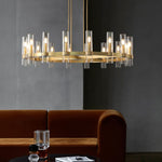 Ravelle Clear Glass Round Chandelier 48"