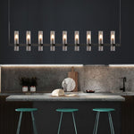 Ravelle Clear GlassLinear Chandelier 73"