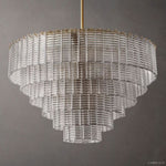 Sirene Draped Glass Round Chandelier 41"