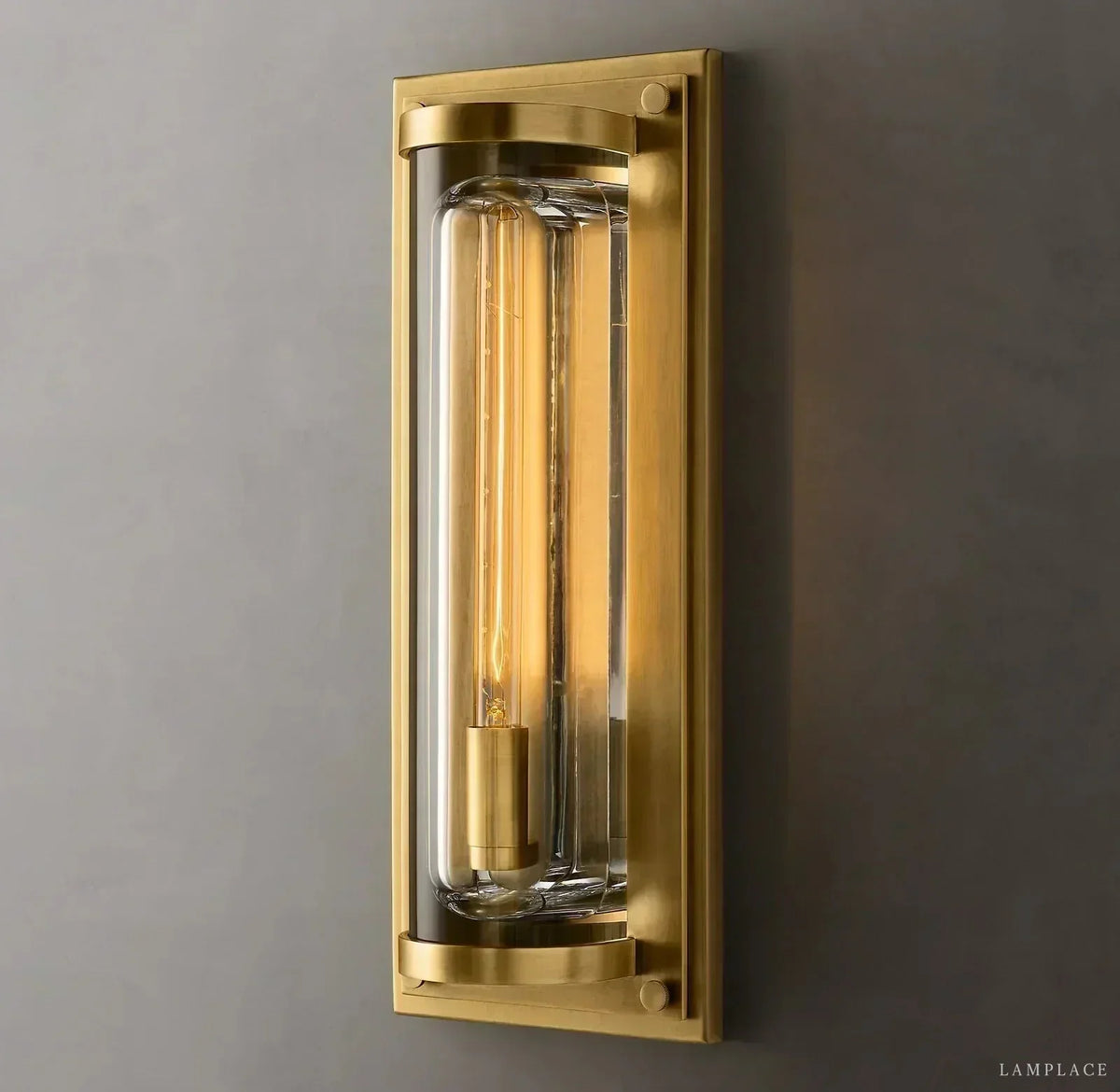Savile Crystal Block Grand Round Wall Sconce