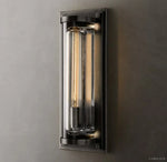 Savile Crystal Block Round Wall Sconce