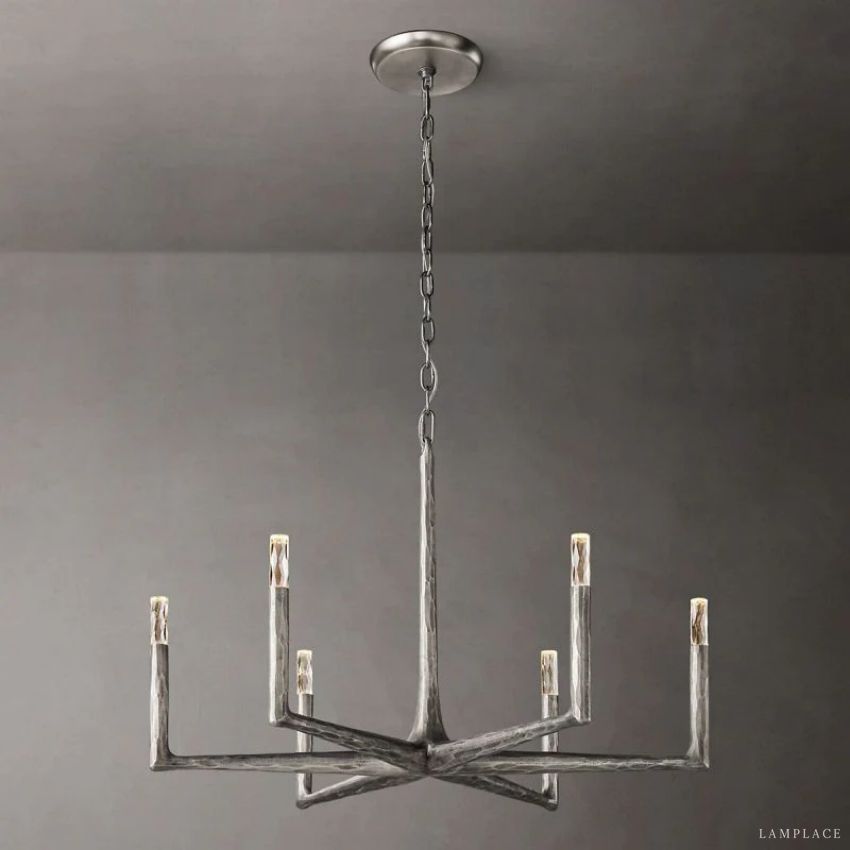 Thaddeus Artisan Forged Round Chandelier 36"