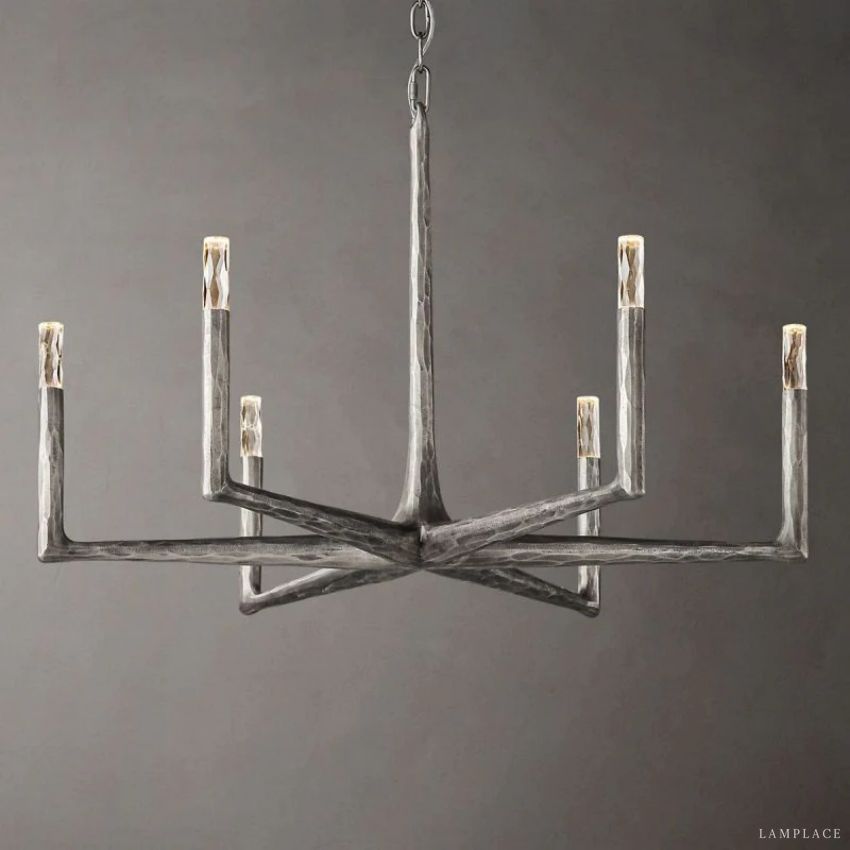 Thaddeus Artisan Forged Round Chandelier 36"