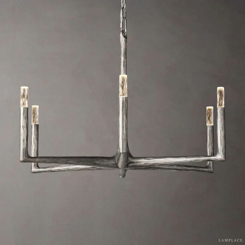 Thaddeus Artisan Forged Round Chandelier 36"