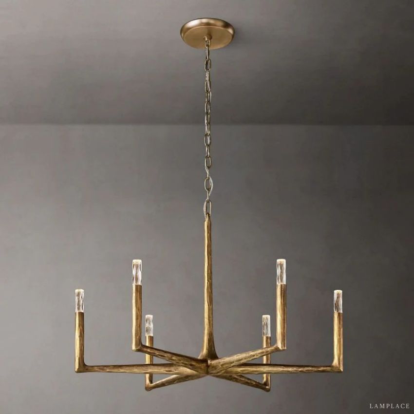 Thaddeus Artisan Forged Round Chandelier 36"