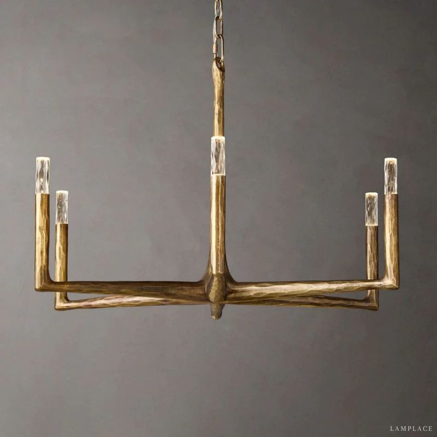 Thaddeus Artisan Forged Round Chandelier 36"