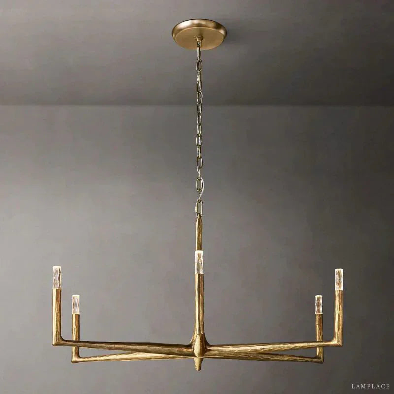 Thaddeus Artisan Forged Round Chandelier 48"