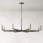 Thaddeus Artisan Forged Round Chandelier 72"
