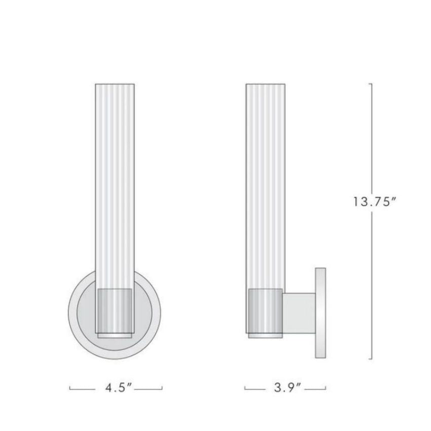 Vallon Etched Glass Wall Sconce