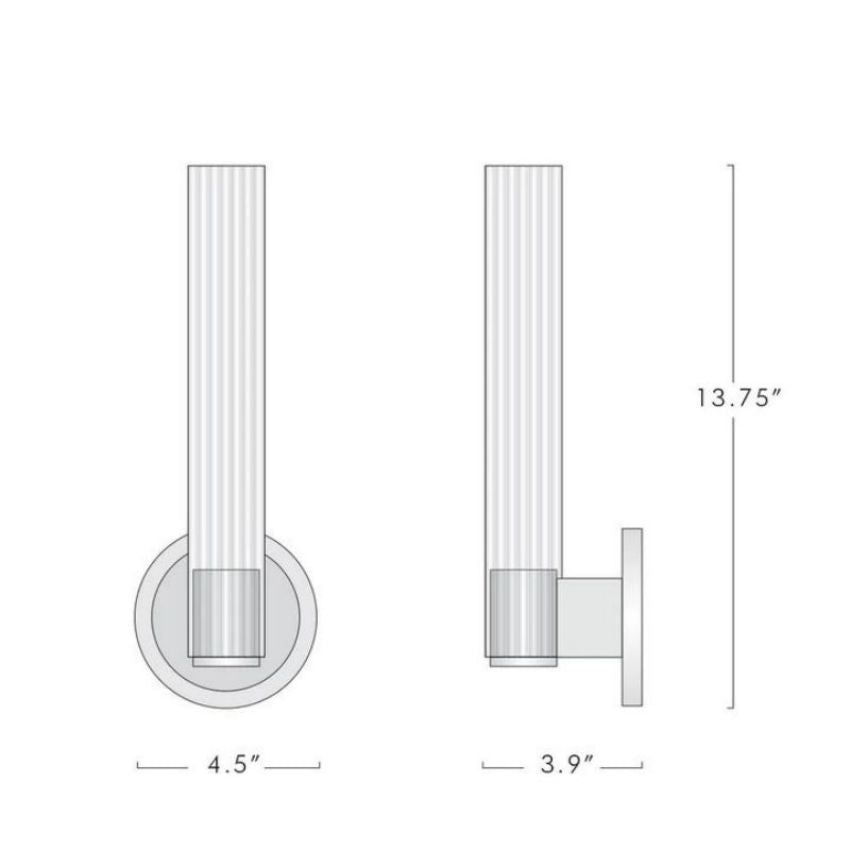 Vallon Etched Glass Wall Sconce