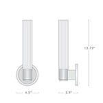 Vallon Etched Glass Wall Sconce