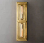 Savile Crystal Block Double Square Wall Sconce