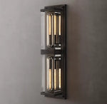 Savile Crystal Block Double Square Wall Sconce