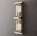 Savile Crystal Block Double Square Wall Sconce