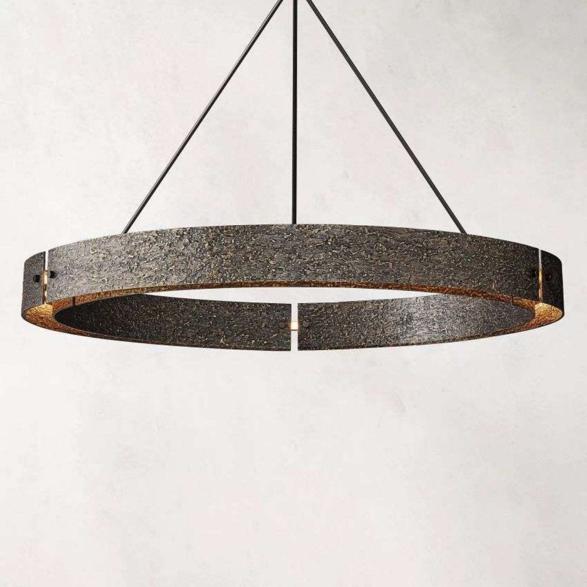 Vouvray Etched Metal Round Chandelier 60"