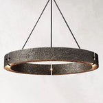 Vouvray Etched Metal Round Chandelier 48"