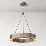 Vouvray Etched Metal Round Chandelier 36"