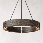 Vouvray Etched Metal Round Chandelier 36"