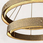 Vouvray Etched Metal Two-Tier Round Chandelier 36"