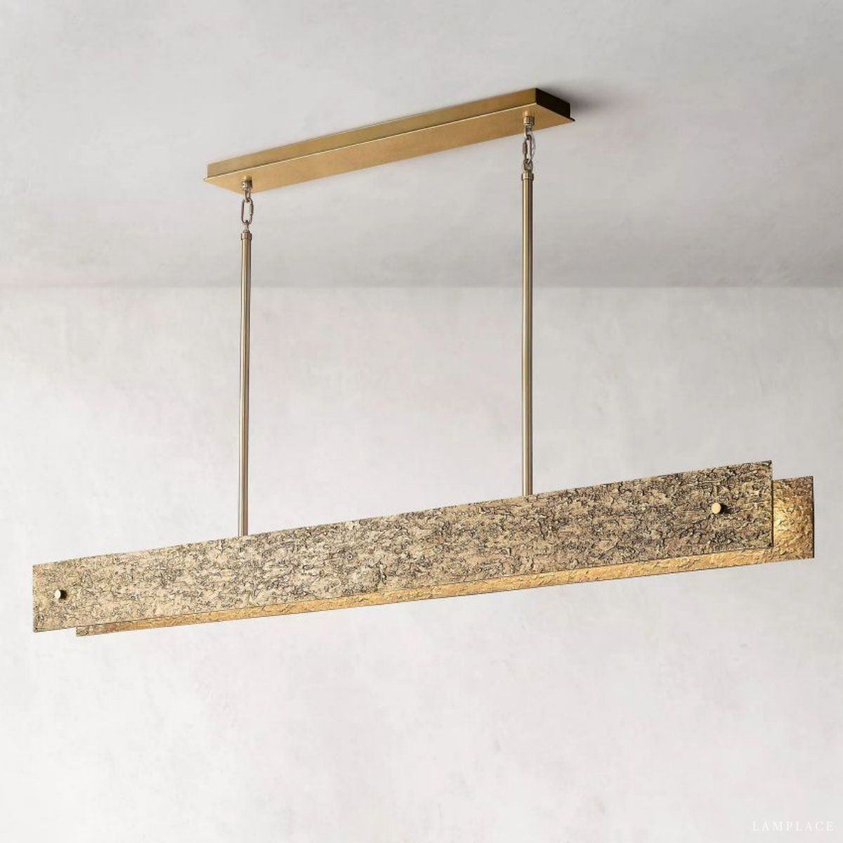 Vouvray Etched Metal Linear Chandelier 54"