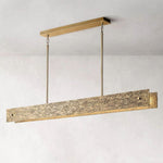 Vouvray Etched Metal Linear Chandelier 72"