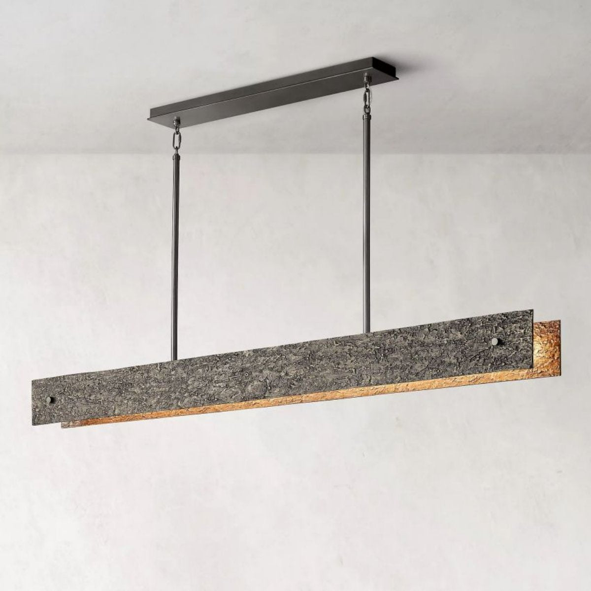 Vouvray Etched Metal Linear Chandelier 72"