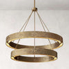 Vouvray Etched Metal Two-Tier Round Chandelier 72"