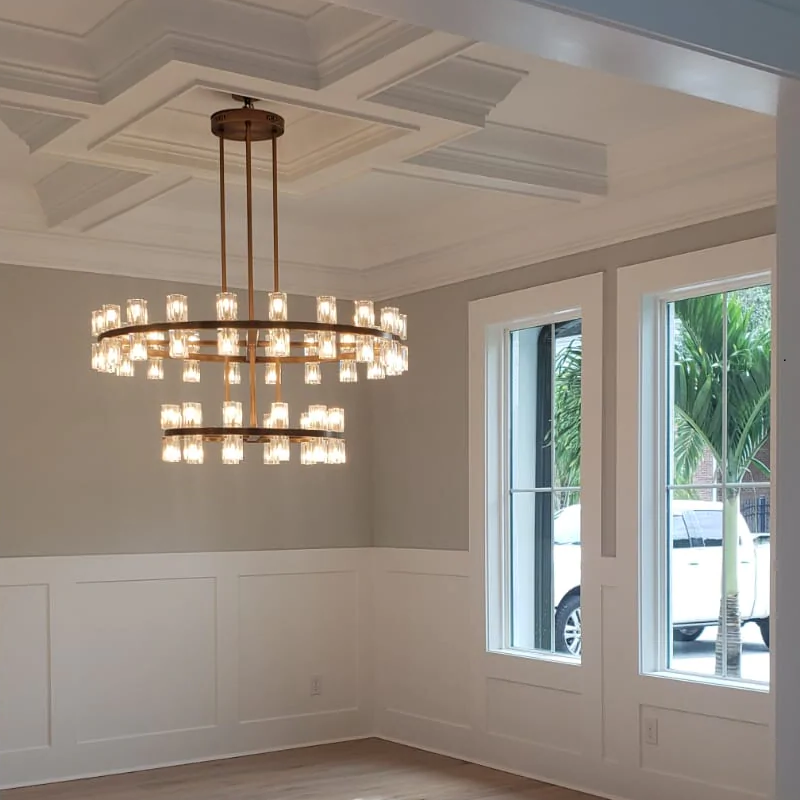 Arcachon Gear Crystal Two-Tier Round Chandelier 60"