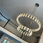 Arcachon Gear Crystal Two-Tier Round Chandelier 60"