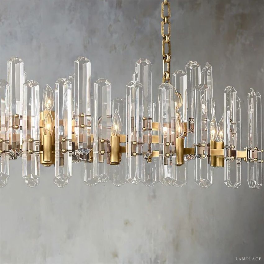 Monclair Radiant Crystal Linear Chandelier 72"