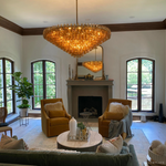 Chiara Murano Glass Tiered Round Chandelier 47"