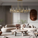 Ravelle Clear Glass Round Chandelier 60"