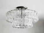 Ghiaccio Textured Glass Flush Mount