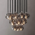 Boule De Radiant Crystal Cluster Chandelier 19"