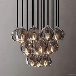 Boule De Radiant Crystal Cluster Chandelier 19"