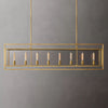 Beckman Framed Glass Rectangular Chandelier 72"