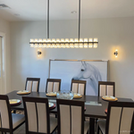 Arcachon Gear Crystal Rectangular Chandelier 54"
