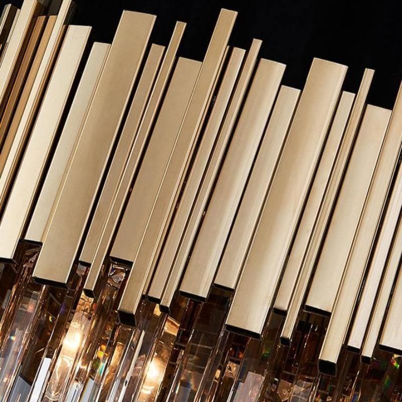 Natasha Structured Crystal Rectangular Chandelier