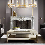 Ravelle Clear Glass Round Chandelier 48"
