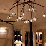 Hemisphere Delicate Crystal Round Chandelier 48"