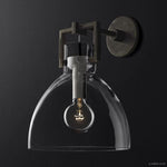 Machinist Glass Cloche Wall Sconce