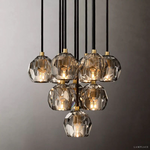 Boule De Radiant Crystal Cluster Chandelier 14"
