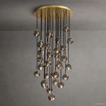Boule De Radiant Crystal Cluster Chandelier 30"