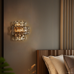 Ghiaccio Textured Glass Wall Sconce