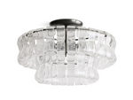 Ghiaccio Textured Glass Flush Mount