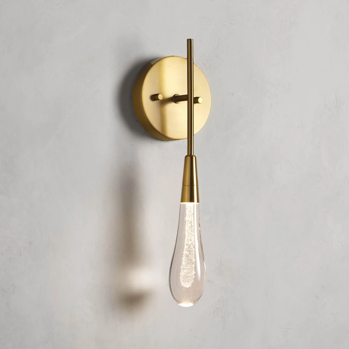 Soltaire Raindrop Glass Wall Sconce