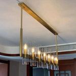Ravelle Clear GlassLinear Chandelier 73"